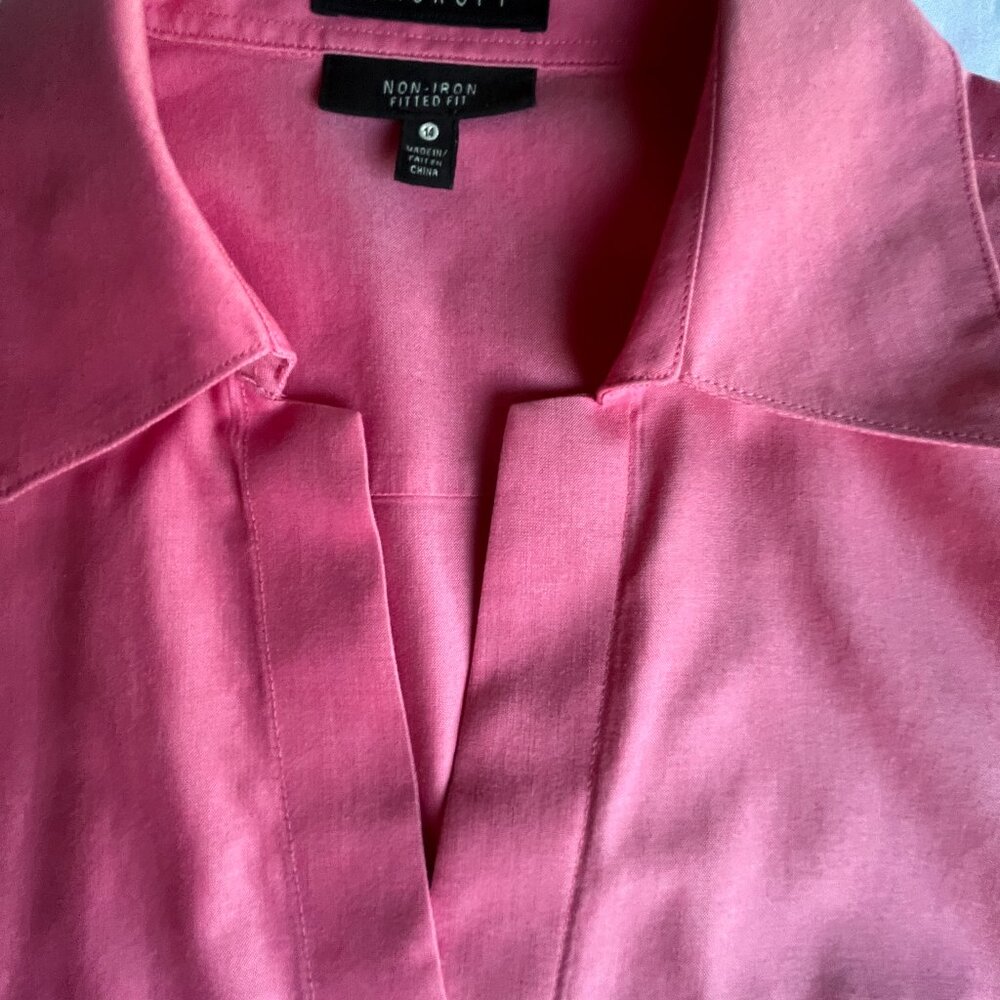 Foxcroft Women's Blouse Size 14 Rose Pink